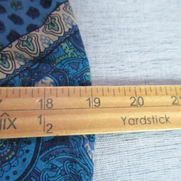 Norton McNaughton Dress Womens Size PL Blue Paisley Boho Side Slits Maxi Hipster - Picture 8 of 10